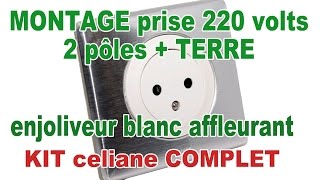 PRISE celiane 67111 enjoliveur BLANC AFFLEURANT 68111 finition 68921 metal aluminium [upl. by Esiouqrut]