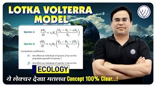 LOTKA VOLTERRA COMPETITION MODEL  LOTKA VOLTERRA MODEL  ECOLOGY  NILESH SONI [upl. by Eimrej]