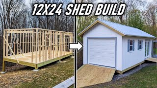 Building a 12x24 Shed  FULL BUILD [upl. by Notsreik772]