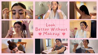 How to look better without makeup  Tips for School College amp Office Girlies🌸 glowup skincare [upl. by Allecsirp]