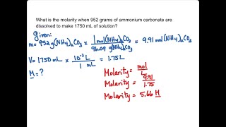 Molarity and Dilution [upl. by Kcirdet]