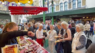 Borough Market  London walking Tour  London Street Food  Central London  June 2022 4k HDR [upl. by Boardman]