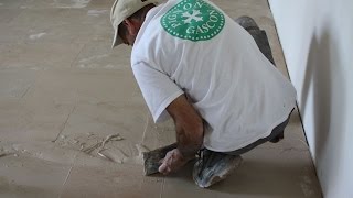 Grouting unfilled Travertine [upl. by Asylla]