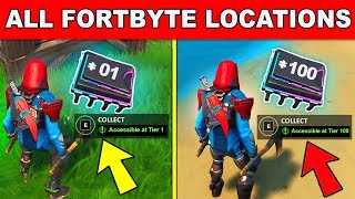 NEW ALL FORTBYTE LOCATIONS UPDATED Collect All Fortbytes Fortnite Season 9 Fortbyte Challenges [upl. by Hum]