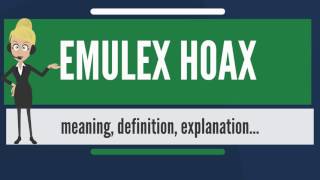 What is EMULEX HOAX What does EMULEX HOAX mean EMULEX HOAX meaning definition amp explanation [upl. by Cindelyn]