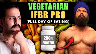 How Pure Veg IFBB pro Bodybuilder Biki Singh gets more than 200g of Protein Everyday  No eggs [upl. by Kenti]