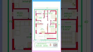 NORTH ROAD HOUSE PLAN NORTH FACE MAINTENANCE 2BHK 100 VASTU 13333 SqYDs shorts youtube 30x40 [upl. by Eedissac405]