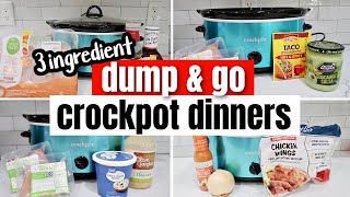 5 DUMP amp GO CROCKPOT DINNERS  The EASIEST Tasty Slow Cooker Recipes  CHEAP Slow Cooker Recipes [upl. by Arvad134]