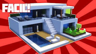 ✔ Como hacer una CASA MODERNA en Minecraft para Survival [upl. by Andrien315]