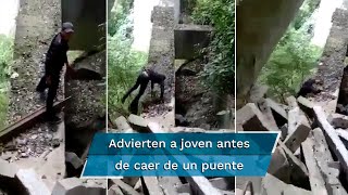 “Te va a jalar la muerte” joven cae de puente de más de 30 metros en Atoyac Veracruz [upl. by Lam]