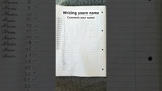 Writng your name no force you don’t have to comment your real name your nickname [upl. by Akenot]