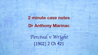 Percival v Wright Directors fiduciary duties [upl. by Autumn565]