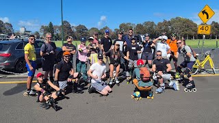 Sunday Skate amp BBQ Albert Park to Port Melbourne amp Southbank return 25km [upl. by Yrgoerg]