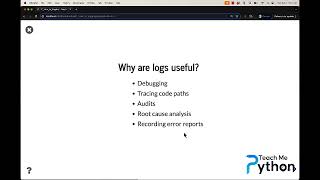 Python Logging  Lesson 01  Intro to Logging [upl. by Yrod260]