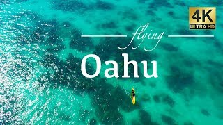 Oahu Hawaii By Drone  Kailua Honolulu Chinamans Hat Diamond Head amp Lanikai [upl. by Fugazy527]