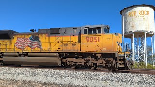 Union Pacific 9051 Hustles A Short 71Car Manifest East Through Red Rock Arizona November 12 2024 [upl. by Krystle]