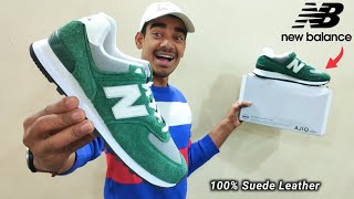 NEW BALANCE Suede Leather Sneaker Unboxing amp Review हिन्दी  🟢👟 [upl. by Herman]