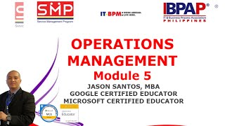 Fundamentals of BPO Lecture 10  Operations Management [upl. by Dorcas]