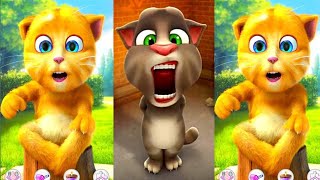 Talking ginger  enjoy fun  sleeping mood  funny tom  talkingcat  talkingtom [upl. by Dwane]