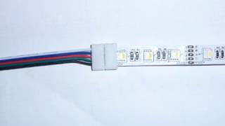 Installation quick connector LED strip RGBW [upl. by Elata]