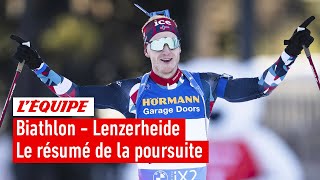 Biathlon 202324  Johannes Boe remporte la poursuite homme devant ses compatriotes [upl. by Ahern]