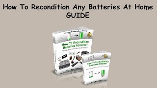 How to Restore a Dead Battery  Recondition Laptop Battery [upl. by Aicilas]