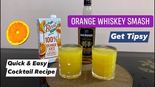 Orange Whisky Smash Cocktail Recipe 🥃  Quick amp Easy Whisky Cocktails  GET TIPSY [upl. by Alaric]