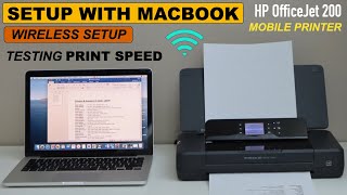 HP OfficeJet 200 Printer Setup With MacBook Wireless Setup Testing Printing Speed [upl. by Eiggem]