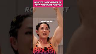 How to look bigger in your progress photos kortneyolson fitness posingforthecamera [upl. by Aroel]