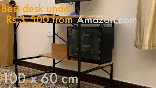 Best desk under ₹3500  Furlay 100cm x 60cm Desk with bottom shelf [upl. by Noryv]