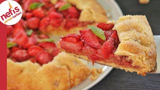 Una Hamura Değmeden Efsane Çilekli Galette 🍓 Her Meyveyle Yapmak İsteyeceksiniz 😍 [upl. by Derril]