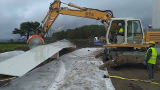 Recycling project in Spain rotor blades cutting [upl. by Humberto]