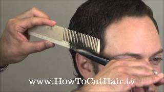 How To Cut Mens Hair  Scissor Over Comb Barbering Tecnnique [upl. by Bendick]