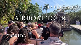 AIRBOAT TOUR POV  EVERGLADES  ALLIGATOR FARM  MIAMI  FLORIDA  4K [upl. by Aronow351]