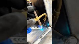 Machine welding technic display skills technology shorts [upl. by Ahcilef]