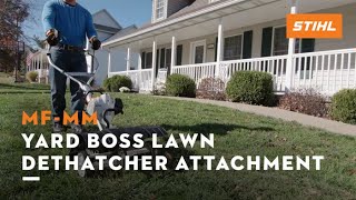 MFMM YARD BOSS® with Lawn Dethatcher Attachment  STIHL [upl. by Einaffets]