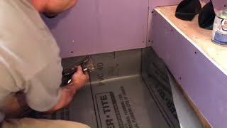 Easy Shower Pan Liner Tile Coach Episode 9 [upl. by Otsuj485]