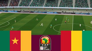 Cameroon 1 vs 1 Guinea 2024 CAF Full match Video game simulation PES 2021 [upl. by Sirrah]