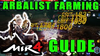 MIR4  Arbalist Grinding Guide What Skills to Use While AFK Grinding Best Farming Setup [upl. by Dnalevets]