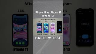 iPhone 11 vs iPhone 12 vs iPhone 13 iOS 17 Battery test YouTube shorts [upl. by Nylavad]