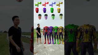 green purple red amp yellow spider man vs Me correct head Matching Newgame Magical video viral vfx [upl. by Hasty]