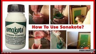 How to make Sensitizer liquid and use Sonakote Screen printing developing with exposing calculator [upl. by Ahseit953]