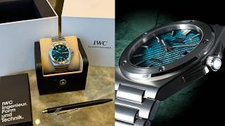 Unboxing amp Review IWC INGENIEUR AUTOMATIC 40 Aqua Dial 2024 IW328903 [upl. by Naillimxam]