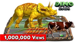 DINO DAN  DINO DUELS 1  Triceratops VS Cow [upl. by Yggep]