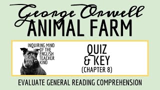 Animal Farm by George Orwell Chapter 8 Quiz and Answer Key [upl. by Aicilat]