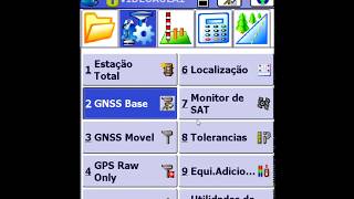 SurvCE  Iniciar trabalho e configurar base RTK convencional [upl. by Hteik]