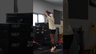 Box Jumps To Improve VERTICAL Jump Technique plyometrics verticaljump [upl. by Glinys]