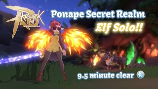 ELF SOLO GUIDE Ponape Secret Realm in 95min 12 sword 96 depo no HP relic  Ragnarok M [upl. by Ellehsyt533]