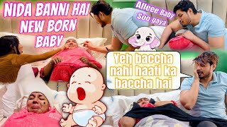 Nida Ne Chakaya Sufiyan Ko Bacche Ka Mazza🤣 Nida Banni Hai New Born Baby😋🐣 Sufiyan And Nida♥️ [upl. by Lisabeth545]