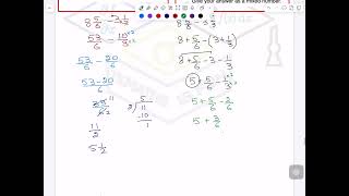 TKMaths KS3 Fraction  Addition and subtraction Mixed fraction video 6 [upl. by Najram]